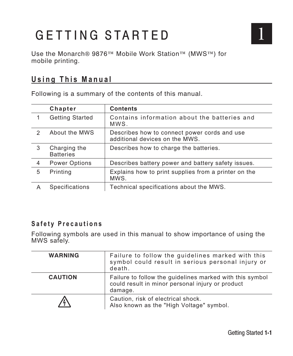 Paxar Mobile Work Station (MWS) Monarch 9876 User Manual | Page 5 / 38