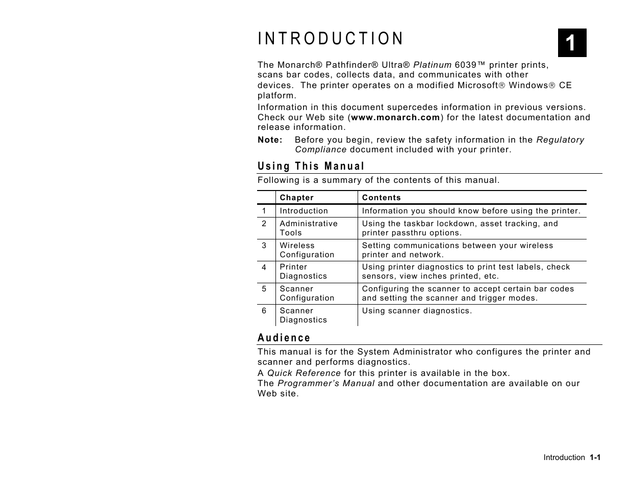 Paxar Monarch TC6039SA User Manual | Page 5 / 64