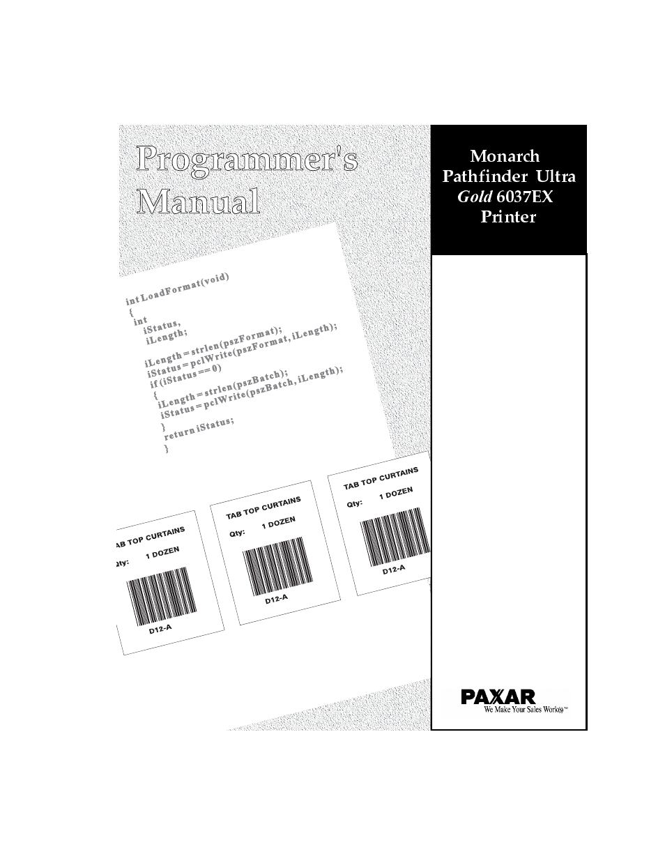 Paxar Gold 6037EX User Manual | 230 pages