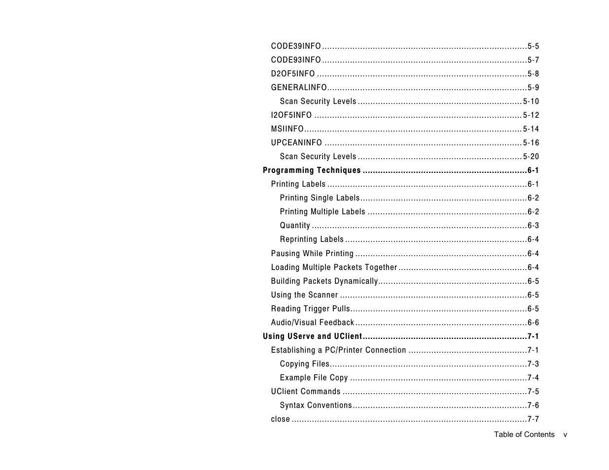 Paxar Gold 6037EX User Manual | Page 7 / 230