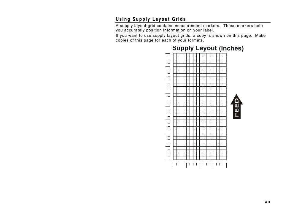 Supply layout (inches) | Paxar Monarch DOS-based Pathfinder Ultra System 6035 User Manual | Page 35 / 210