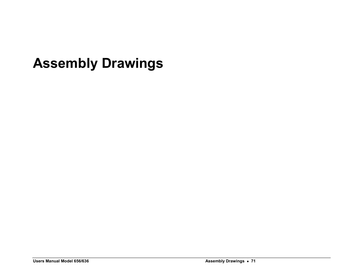 Assembly drawings | Paxar 656 / 636 User Manual | Page 77 / 115