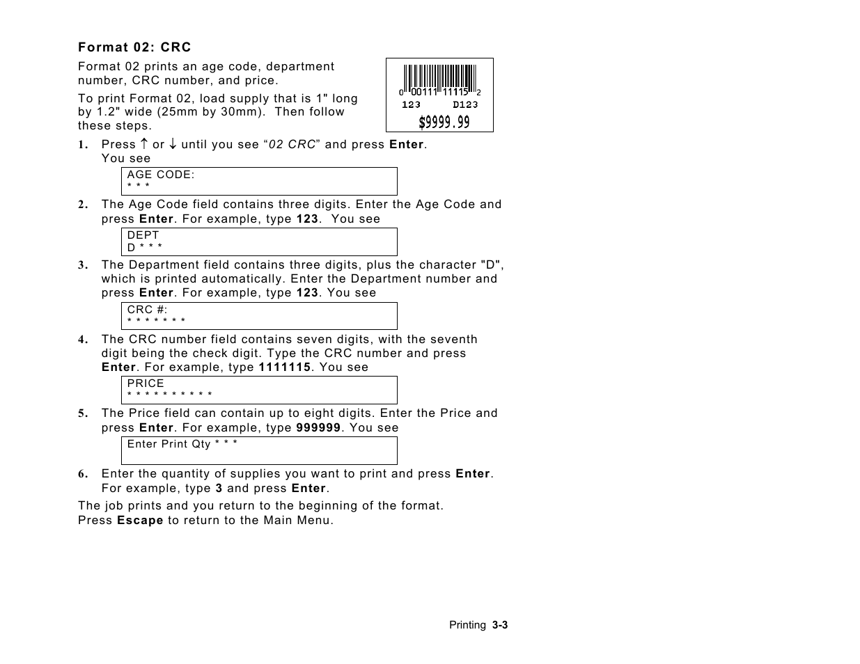 Paxar Monarch AAFES User Manual | Page 23 / 42