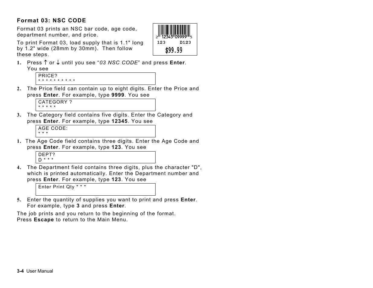 Paxar Monarch AAFES User Manual | Page 24 / 42