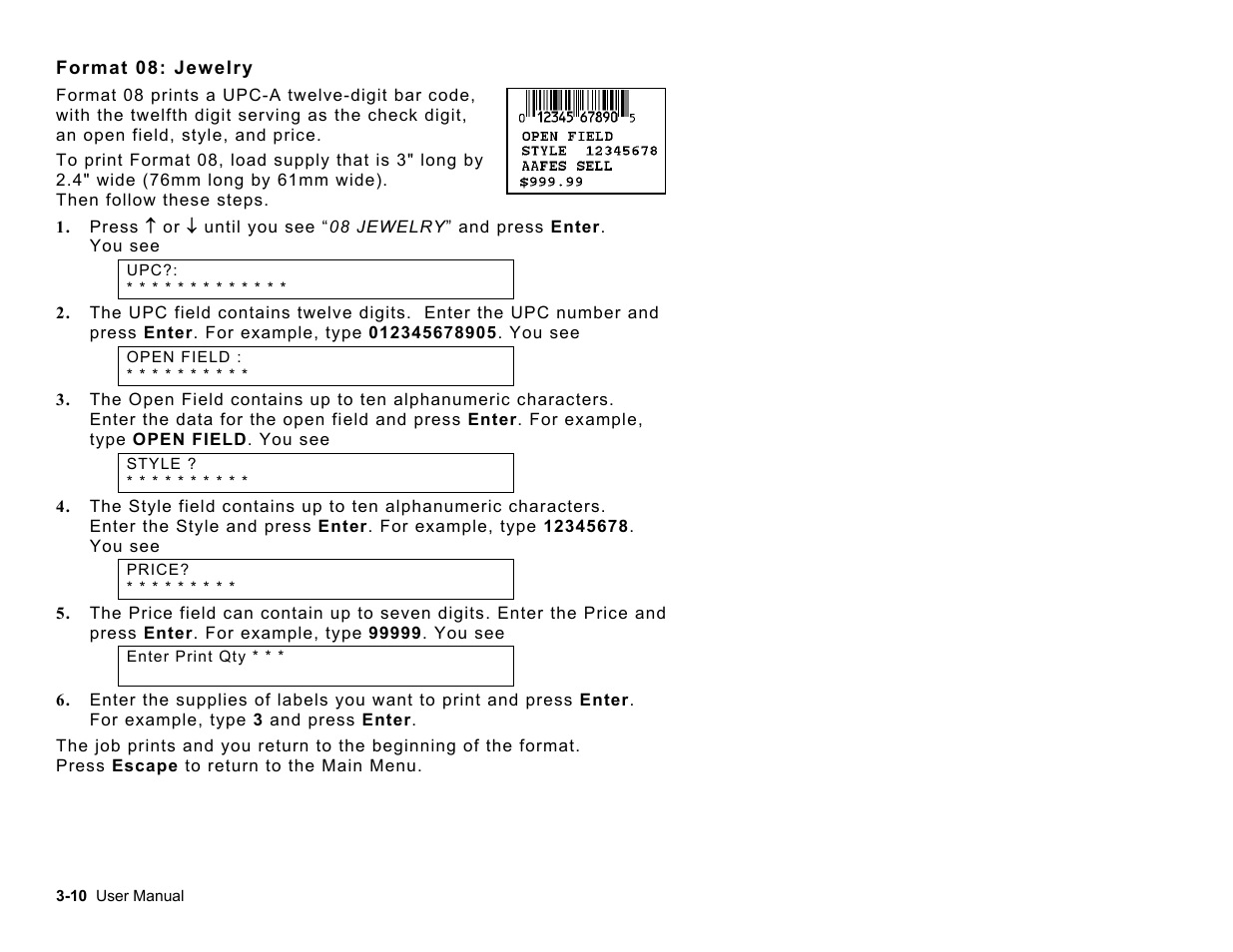 Paxar Monarch AAFES User Manual | Page 30 / 42