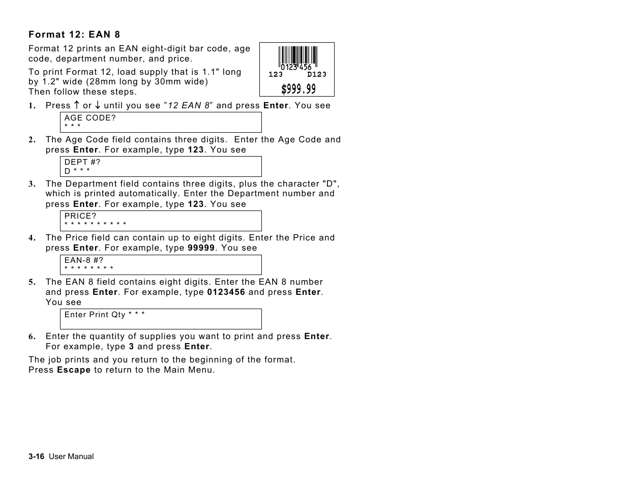 Paxar Monarch AAFES User Manual | Page 36 / 42