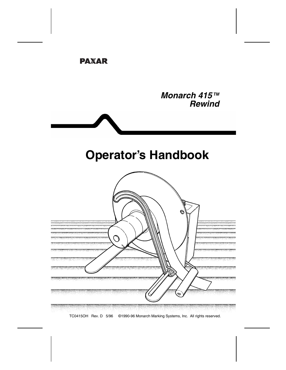 Paxar Rewind Monarch 415 User Manual | 28 pages