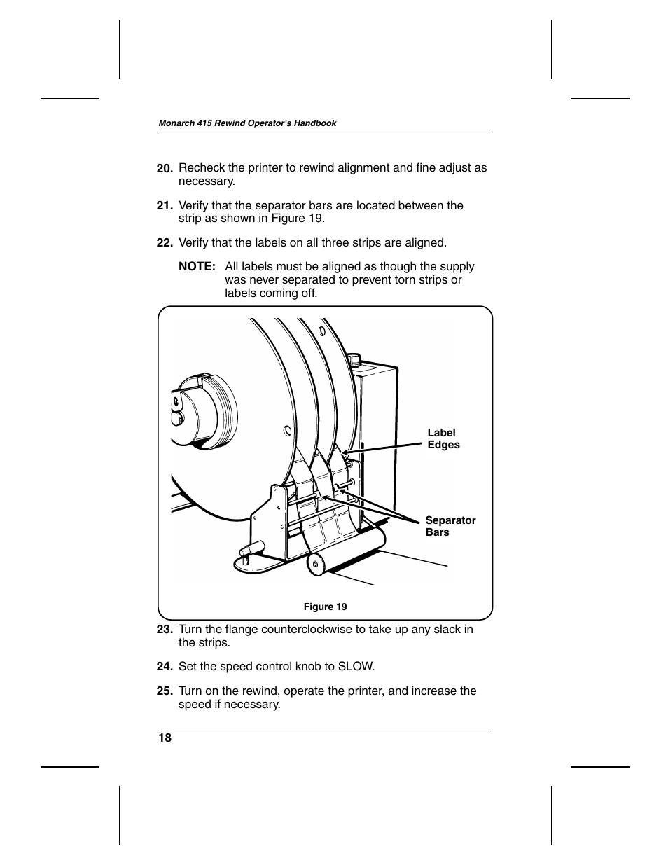 Paxar Rewind Monarch 415 User Manual | Page 22 / 28