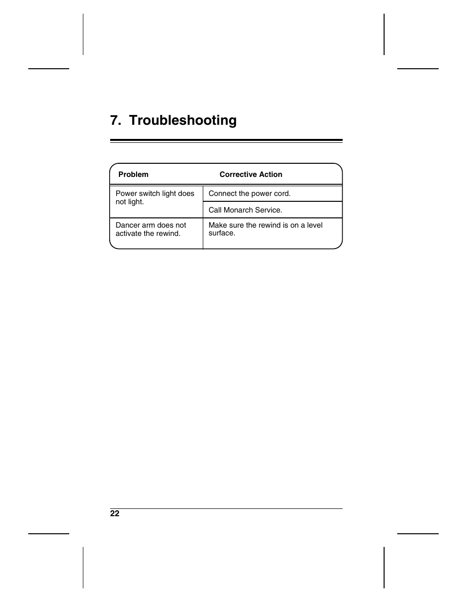 Troubleshooting | Paxar Rewind Monarch 415 User Manual | Page 26 / 28