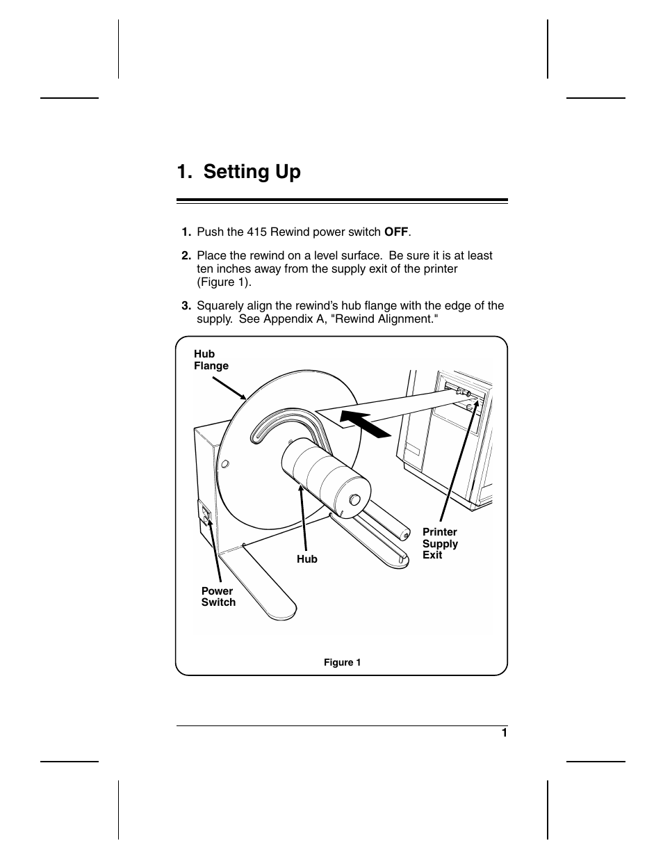 Setting up | Paxar Rewind Monarch 415 User Manual | Page 5 / 28