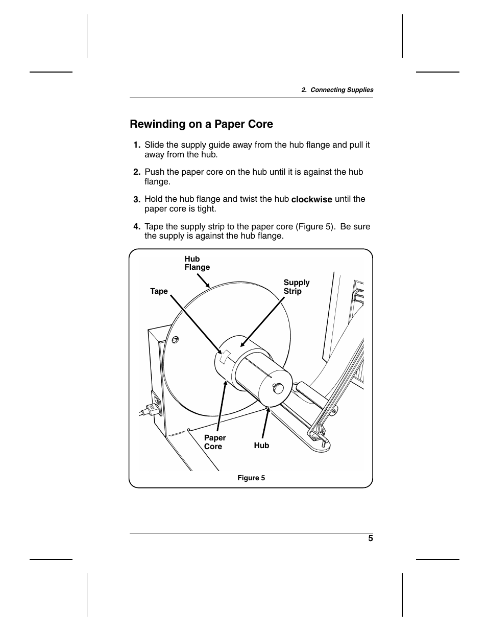 Rewinding on a paper core | Paxar Rewind Monarch 415 User Manual | Page 9 / 28