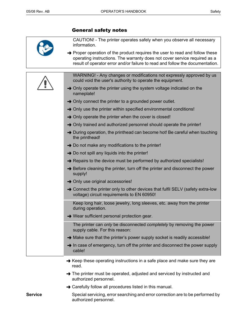 Paxar 9854 User Manual | Page 4 / 56