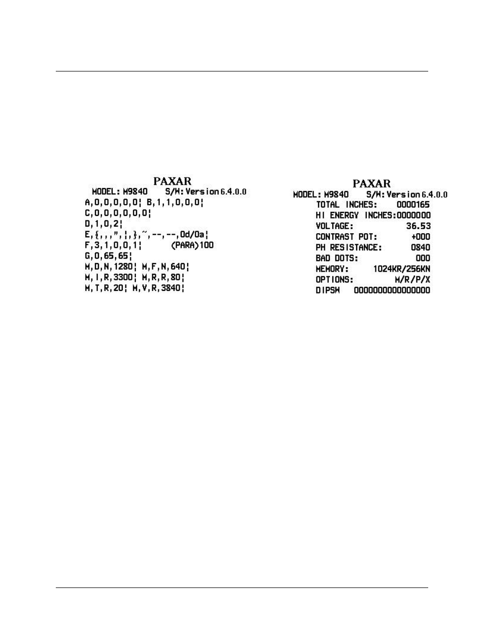 Printing a test label | Paxar 9840CL User Manual | Page 44 / 59
