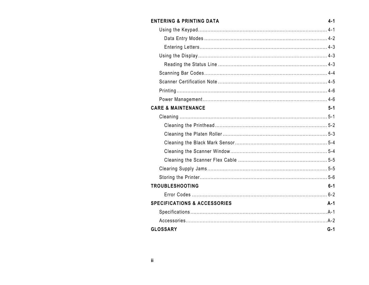 Paxar TC6032EM User Manual | Page 4 / 40