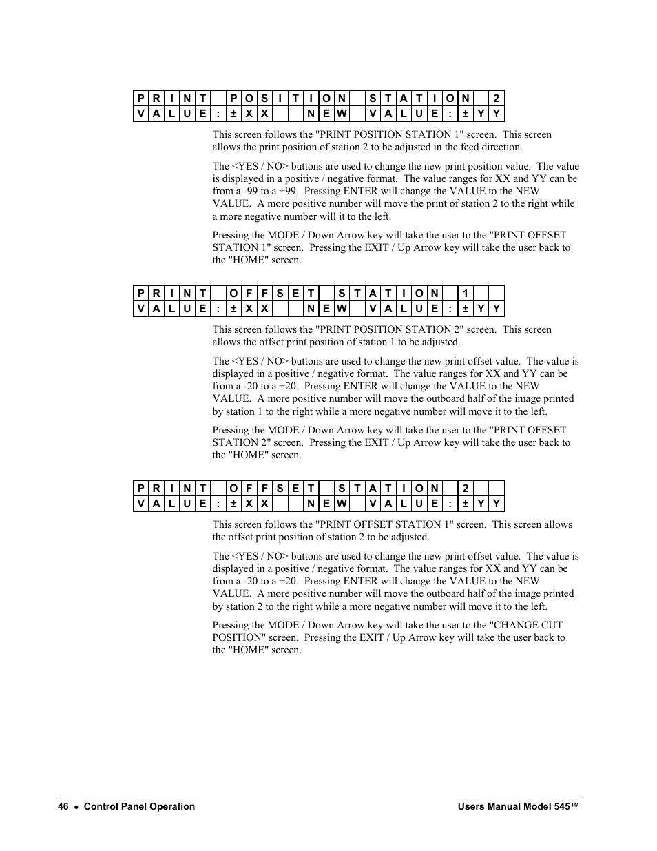 Paxar 545 User Manual | Page 48 / 121