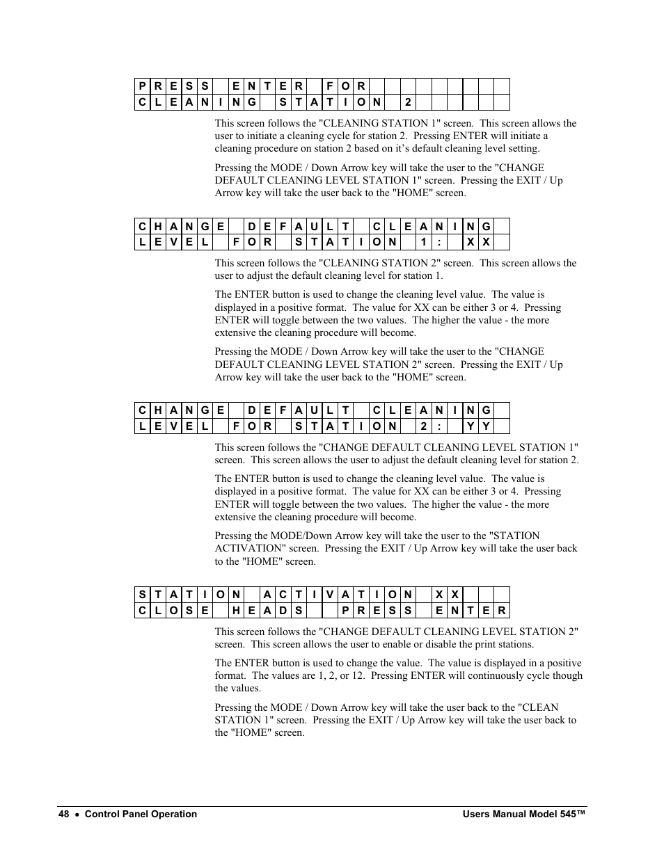 Paxar 545 User Manual | Page 50 / 121