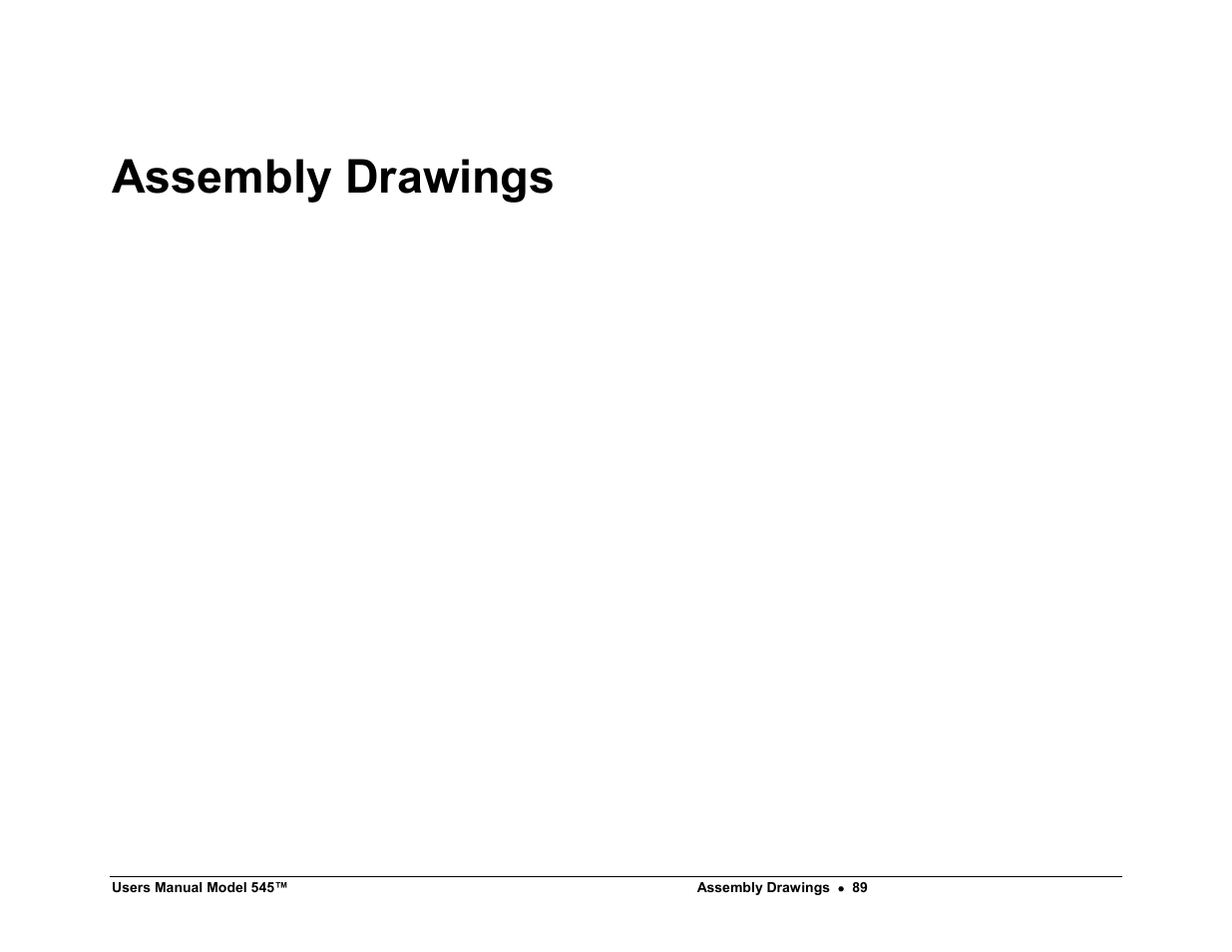 Assembly drawings | Paxar 545 User Manual | Page 91 / 121