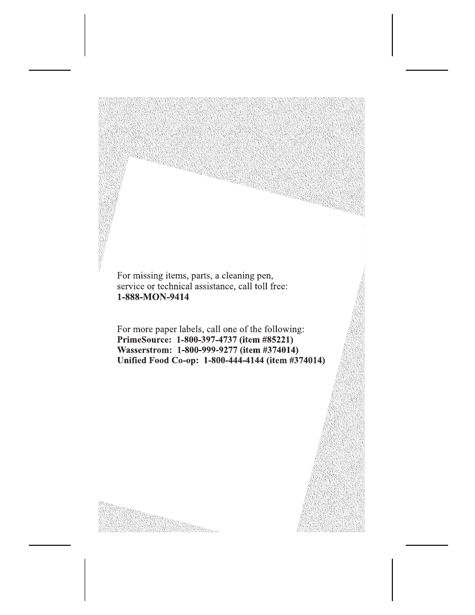 Paxar Monarch 9414 User Manual | Page 44 / 44