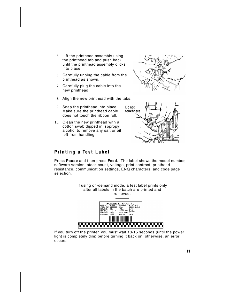 Paxar Monarch 9805 User Manual | Page 13 / 20