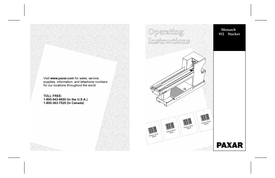 Monarch, 932  stacker | Paxar Stacker Monarch 932TM User Manual | Page 24 / 24