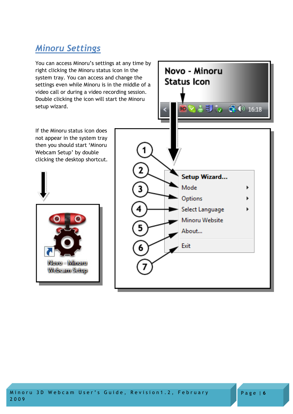 Minoru settings | Novo Minoru Minoru 3D User Manual | Page 6 / 22