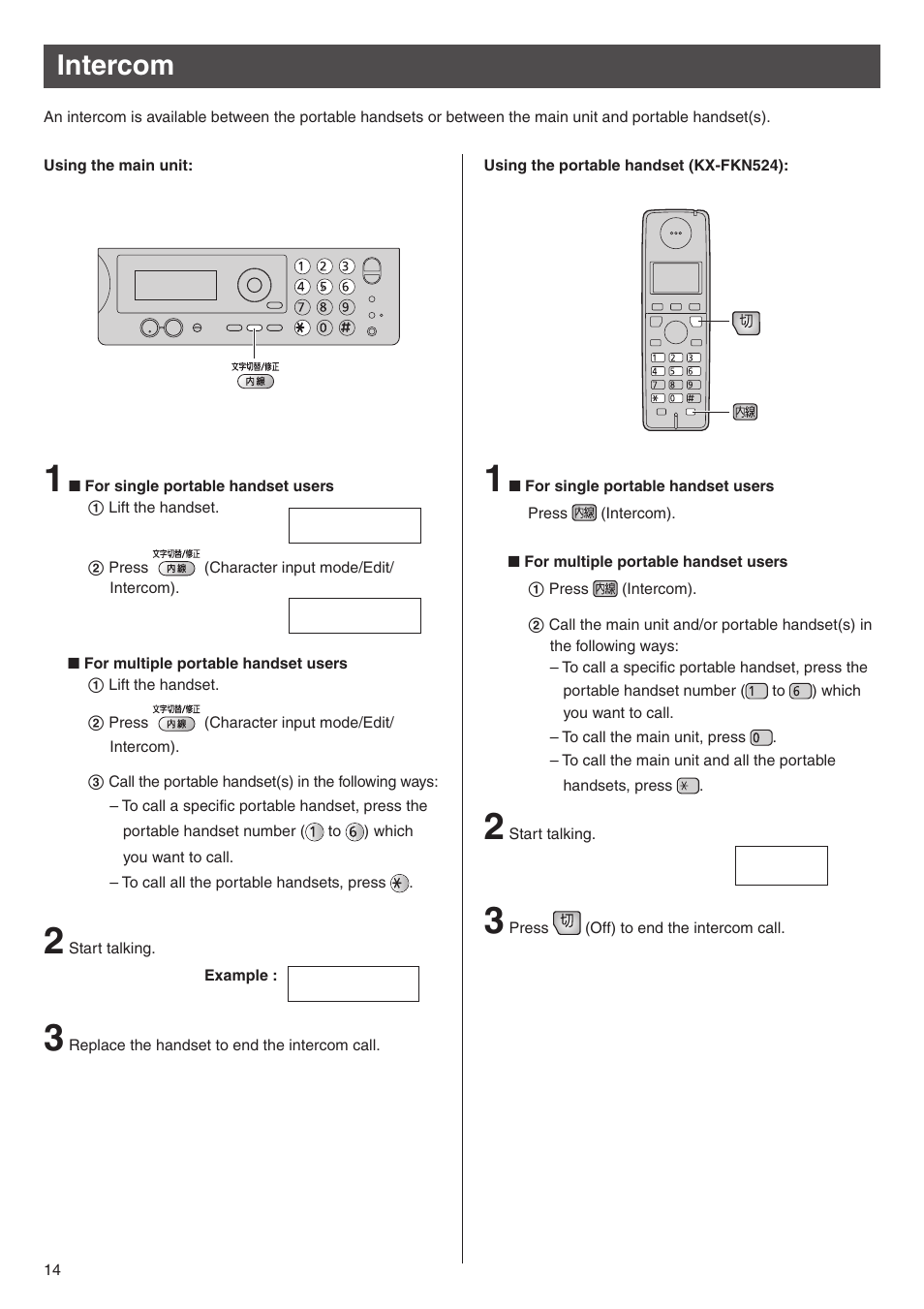 Intercom | Panasonic KX-PW506DW User Manual | Page 14 / 20