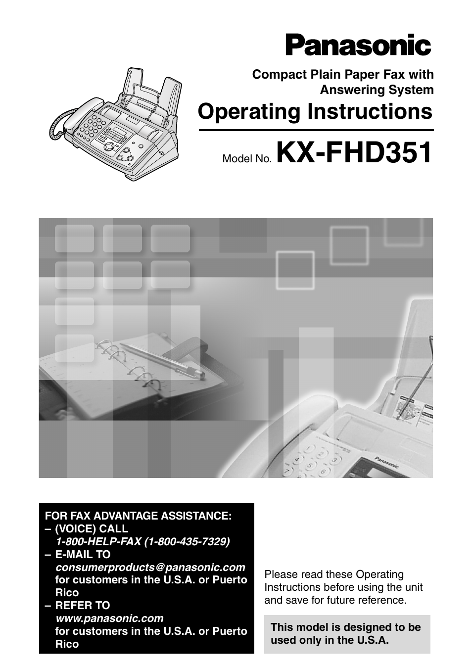 Panasonic KX-FHD351 User Manual | 104 pages