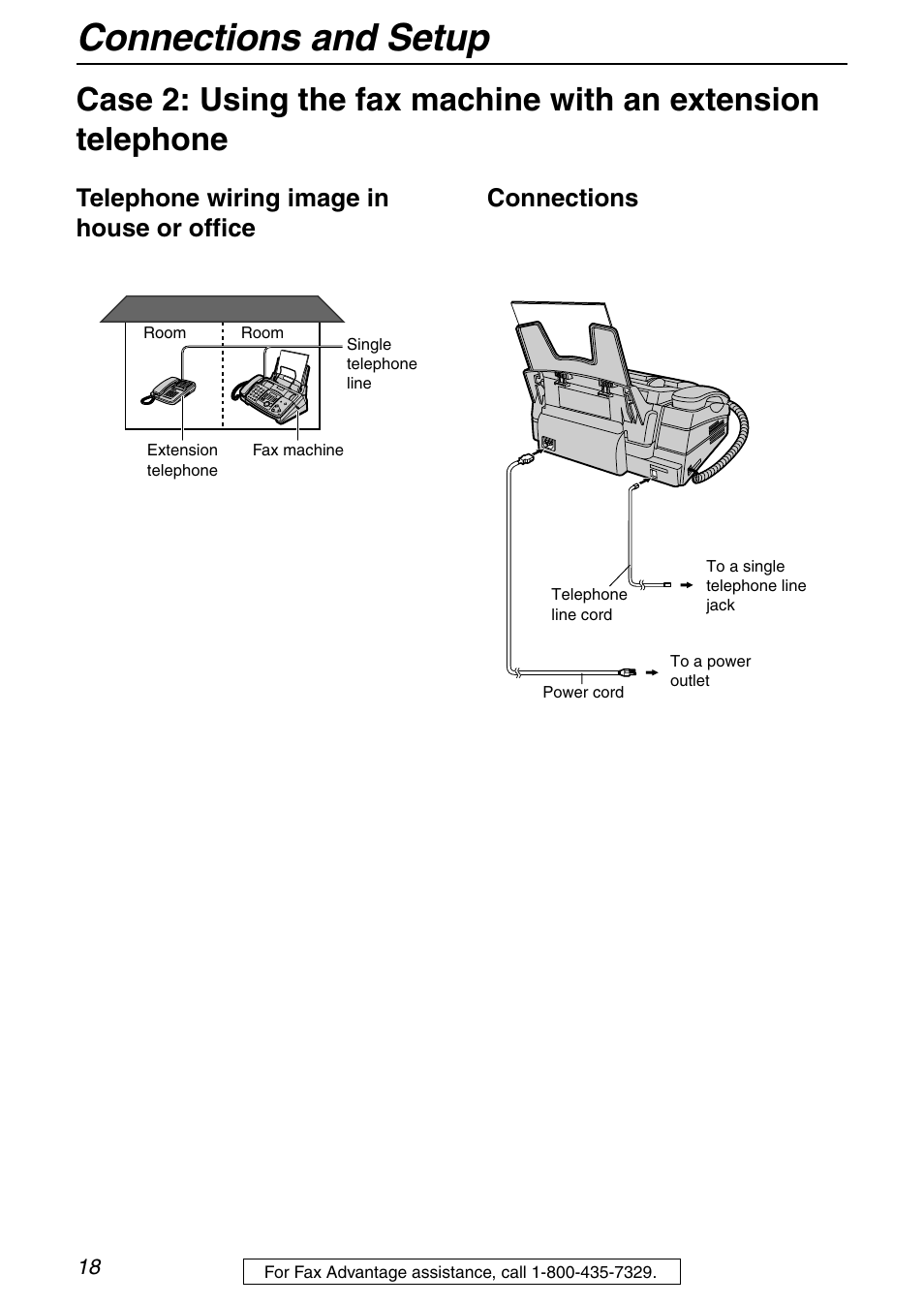 Connections and setup | Panasonic KX-FHD351 User Manual | Page 18 / 104