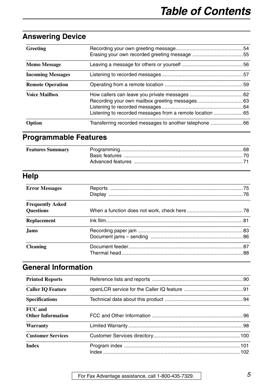Panasonic KX-FHD351 User Manual | Page 5 / 104