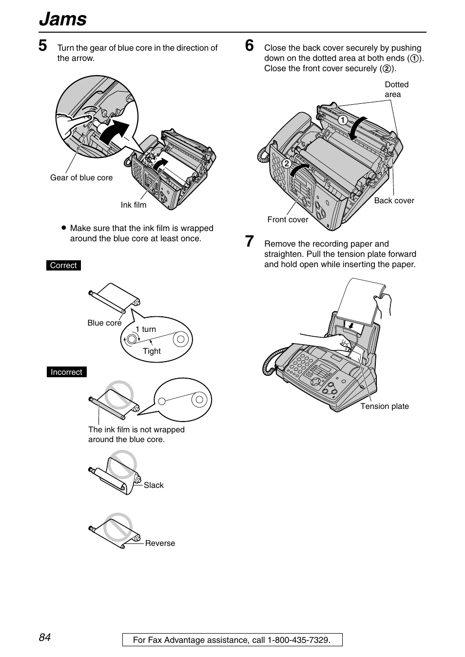 Jams | Panasonic KX-FHD351 User Manual | Page 84 / 104