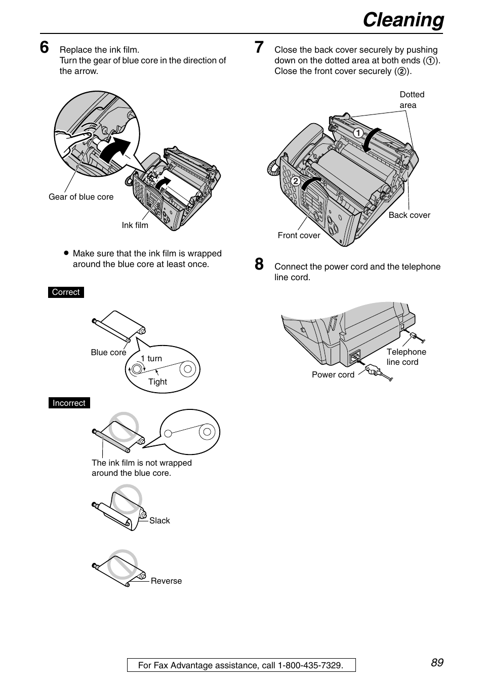Cleaning | Panasonic KX-FHD351 User Manual | Page 89 / 104