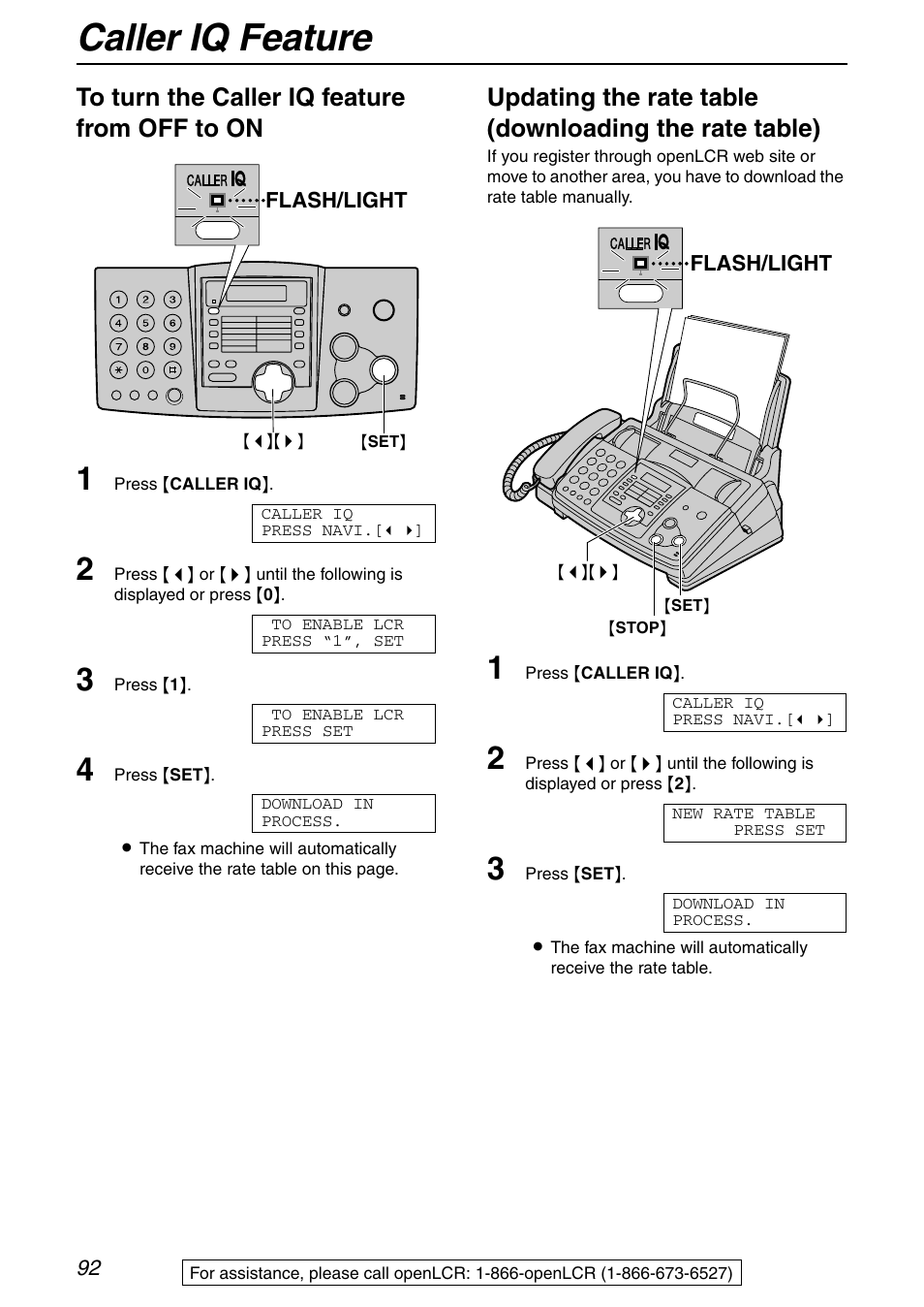 Caller iq feature | Panasonic KX-FHD351 User Manual | Page 92 / 104