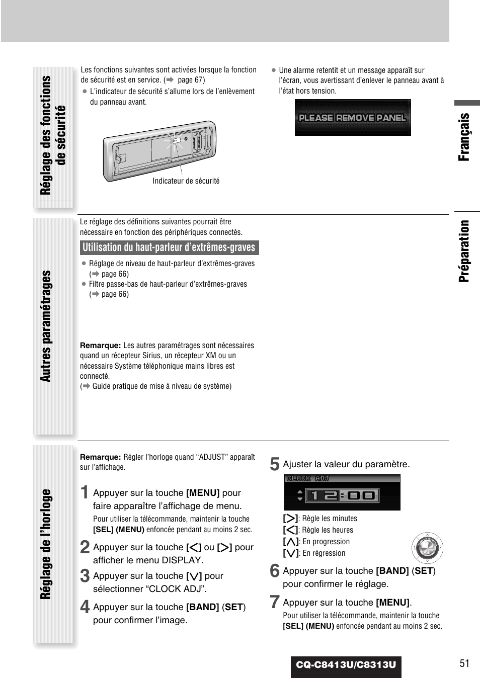 Français | Panasonic CQ-C8313U User Manual | Page 51 / 114