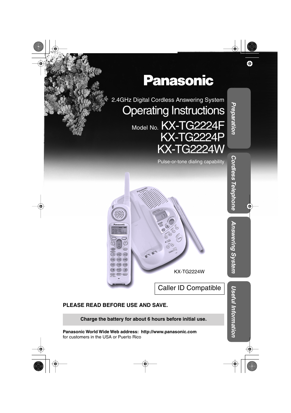 Panasonic KX-TG2224F User Manual | 72 pages