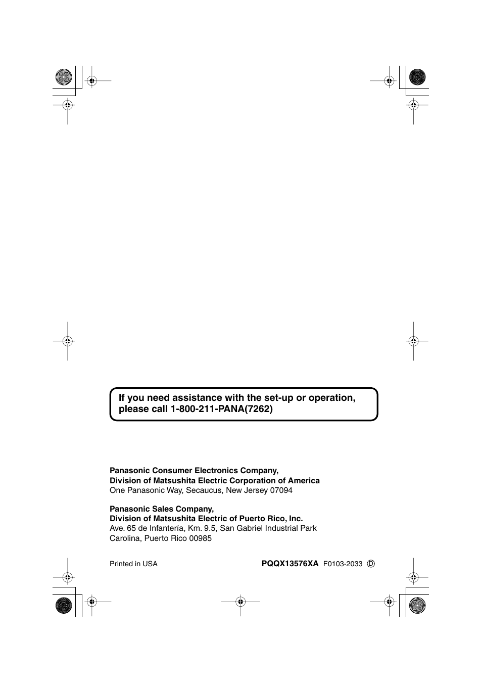 Panasonic KX-TG2224F User Manual | Page 72 / 72