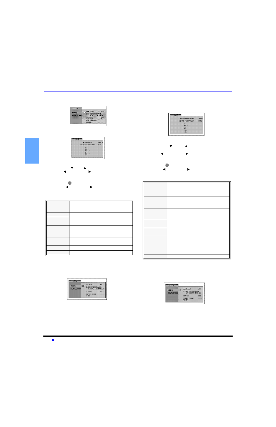 En g l is h v-chip menu operation (cont.) | Panasonic CT 36SL13 User Manual | Page 20 / 80