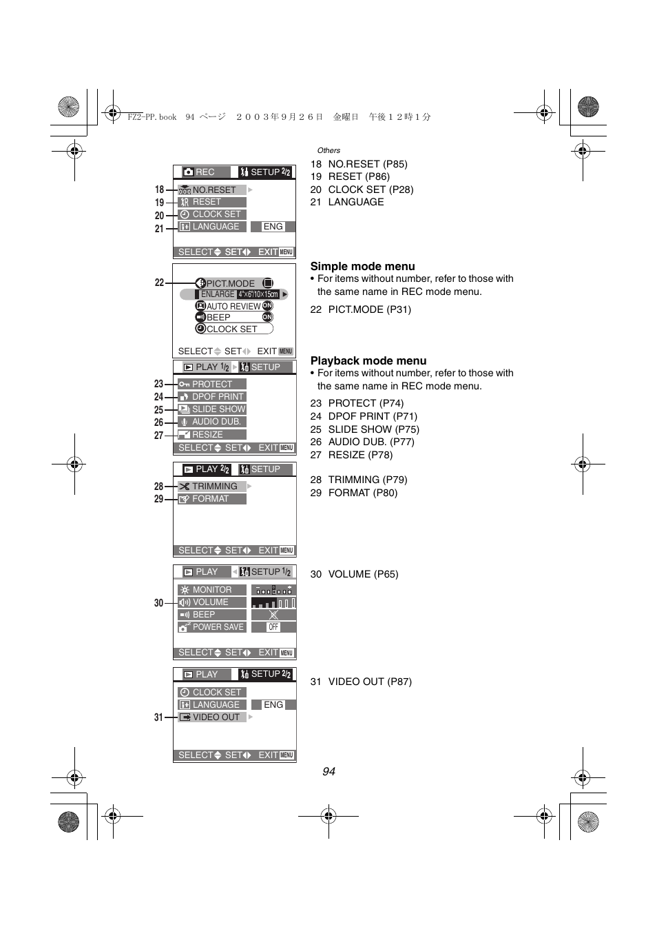 Panasonic DMC-FZ2PP User Manual | Page 94 / 112