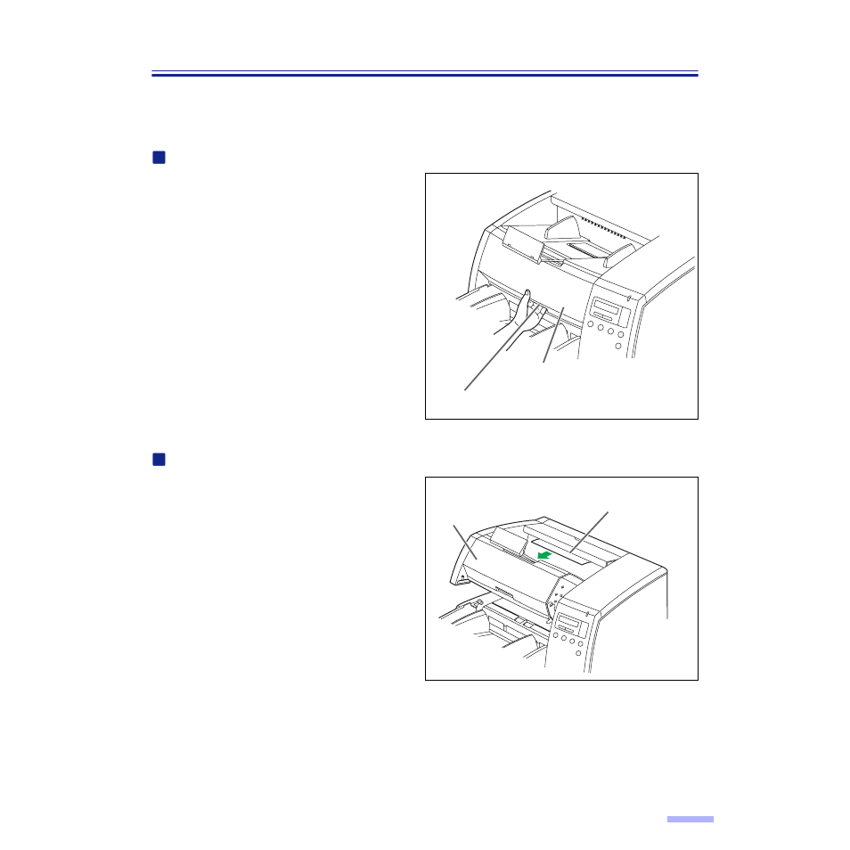 Clearing paper jams, Removing paper jams from the scanner, Removing paper jams from the exit path | Panasonic KV-S2065L User Manual | Page 35 / 54