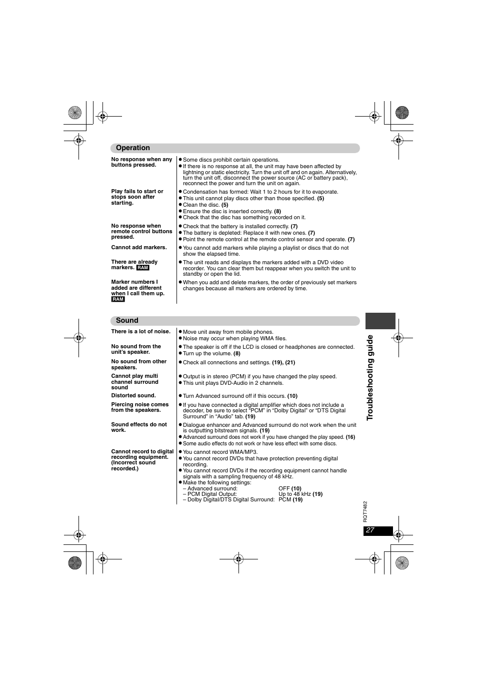 Panasonic DVD-LX8  EN User Manual | Page 27 / 33