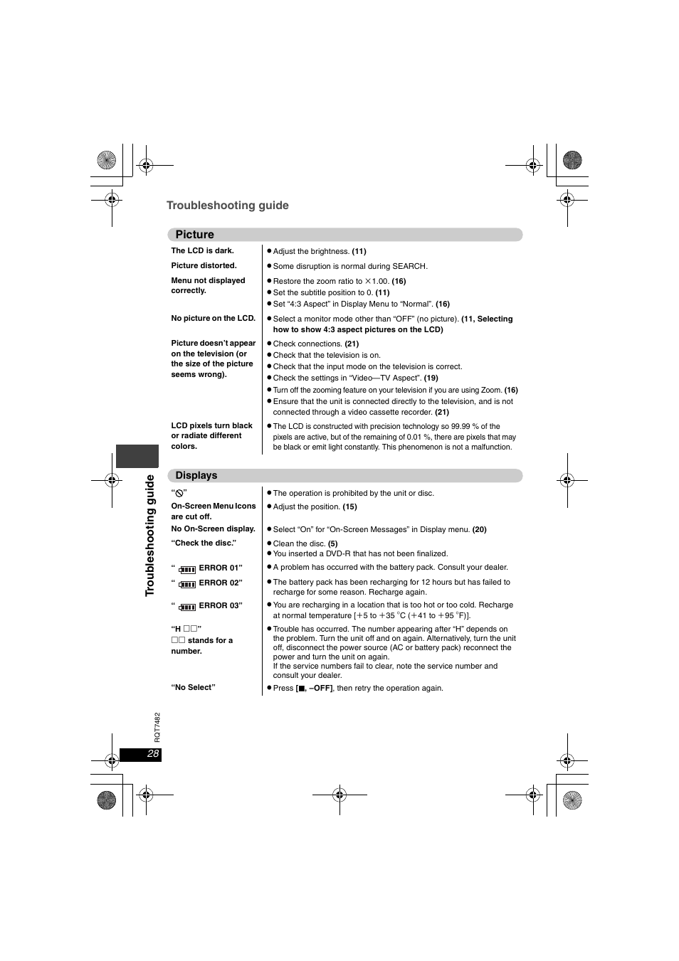 Panasonic DVD-LX8  EN User Manual | Page 28 / 33