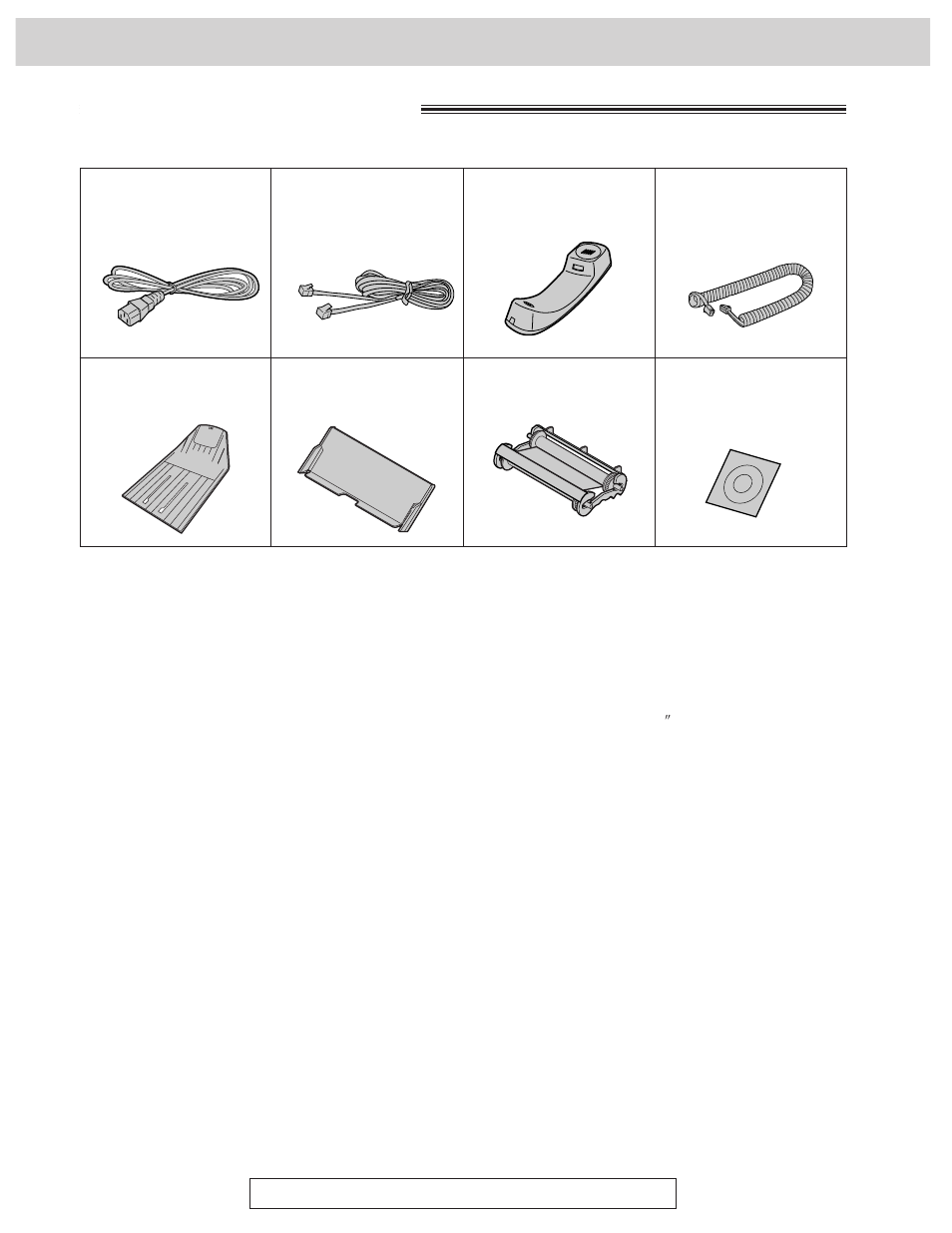 Included accessories, Accessory | Panasonic KX-FM255 User Manual | Page 14 / 144