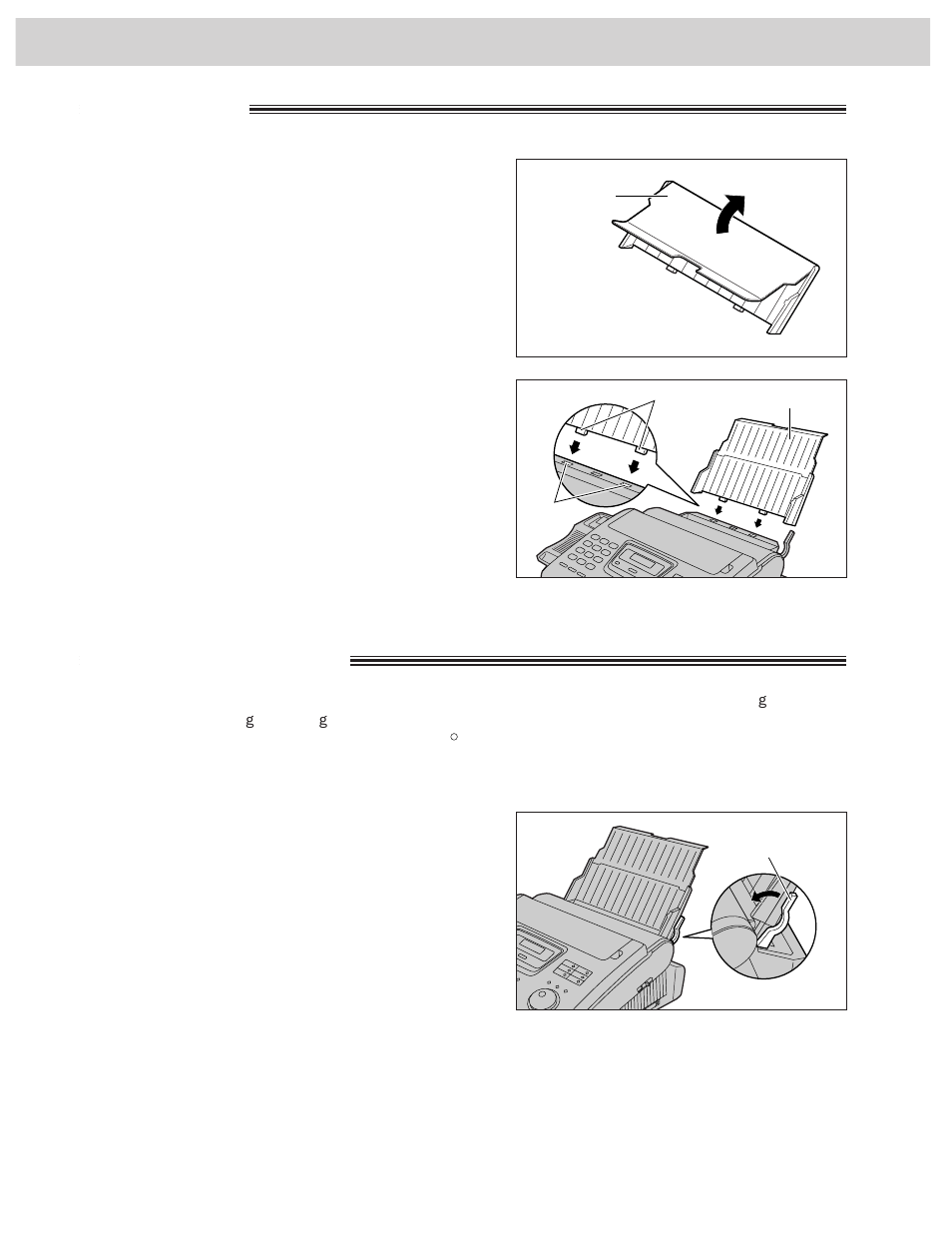 Setup, Paper tray, Recording paper | Panasonic KX-FM255 User Manual | Page 24 / 144