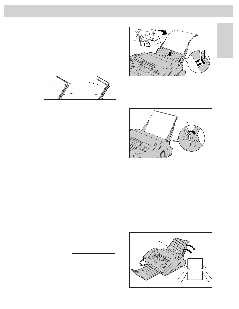 Setup, Adding paper to the paper tray | Panasonic KX-FM255 User Manual | Page 25 / 144