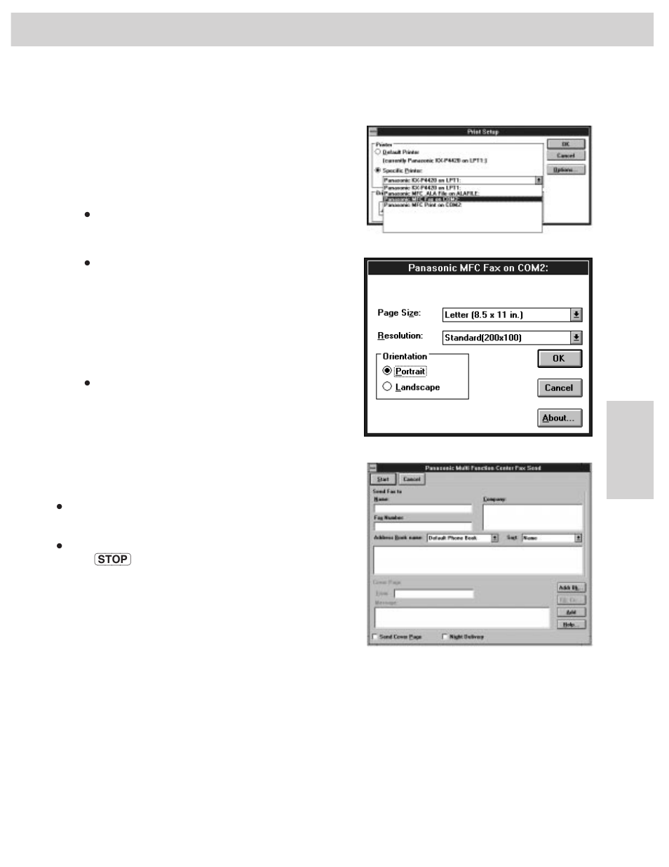 Pc fax | Panasonic KX-FM255 User Manual | Page 87 / 144