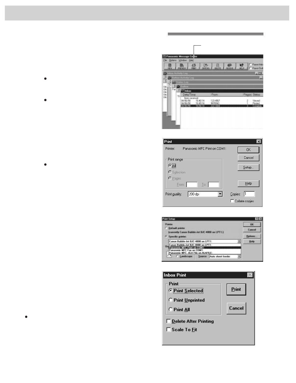 Pc receiving printing received documents | Panasonic KX-FM255 User Manual | Page 90 / 144