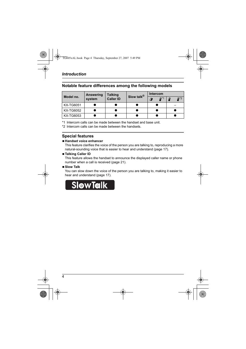 Panasonic KX-TG6051AL User Manual | Page 4 / 52