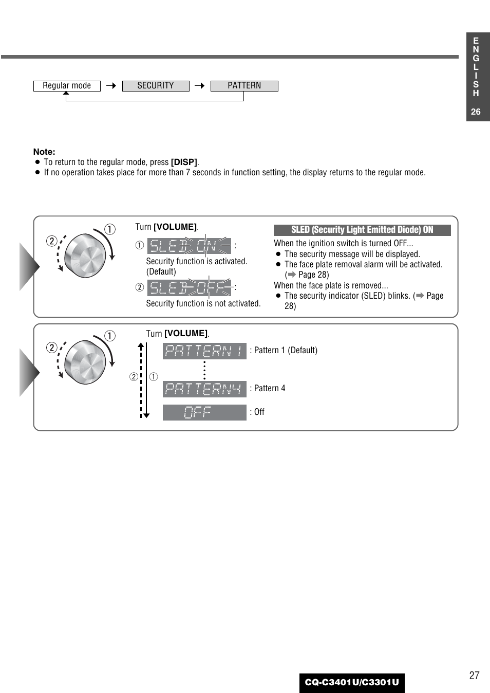 Panasonic C3301U User Manual | Page 27 / 36