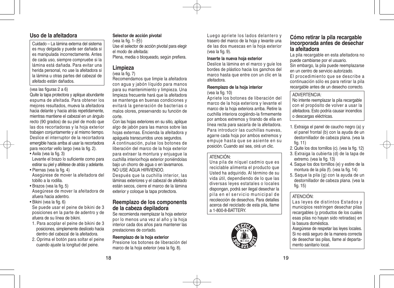 Panasonic ES2218 User Manual | Page 10 / 11