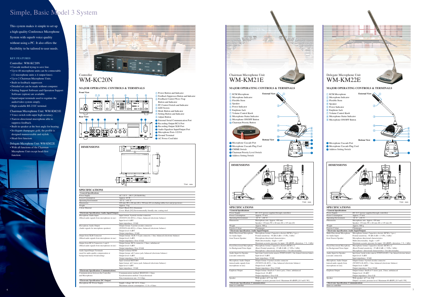 Simple, basic model 3 system, Wm-km22e, Wm-km21e | Wm-kc20n | Panasonic WS-AT300E User Manual | Page 4 / 5