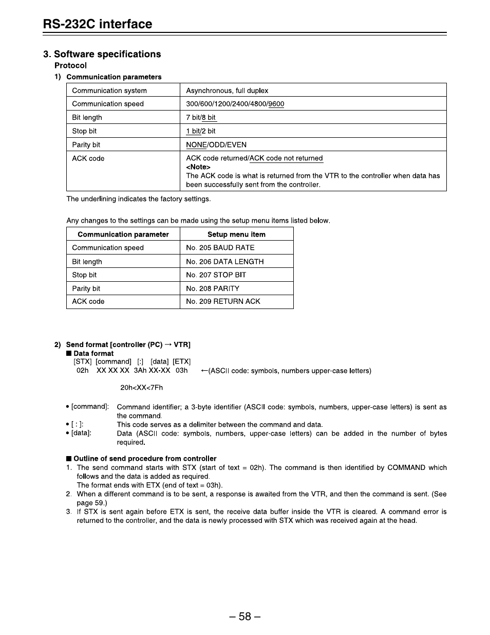 Panasonic AJ-D450 User Manual | Page 58 / 68